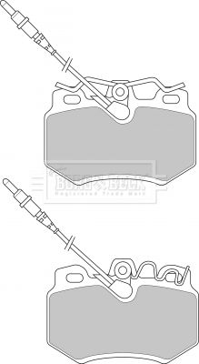 BORG & BECK Комплект тормозных колодок, дисковый тормоз BBP1395